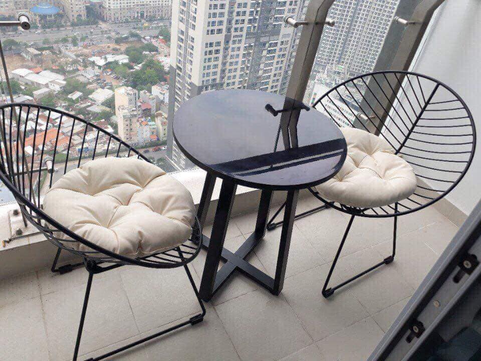 bộ bàn ghế sắt ban công