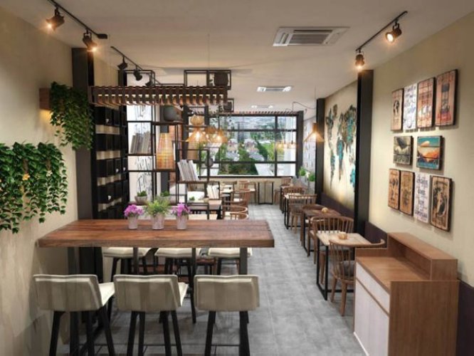 setup nội thất quán cafe độc đáo